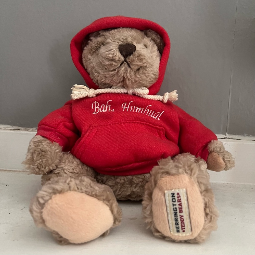 Herrington Teddy Bears 2007 Plush Bear in Red Hoodie - "Bah, Humbug!" NWT
